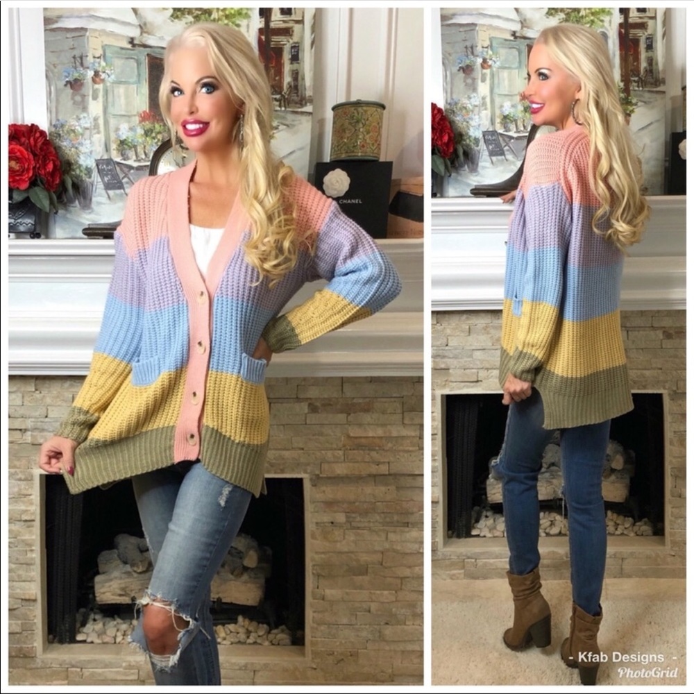 B2S💗💙Last-Festival🌸fresh pastel sweater great 4wknd action+school/work!